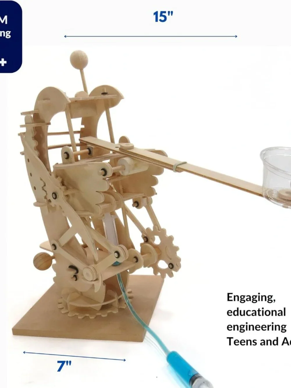 New Pathfinders STEM Kit Hydraulic Gearbot Wooden Building Catapult DIY HYDRAULI